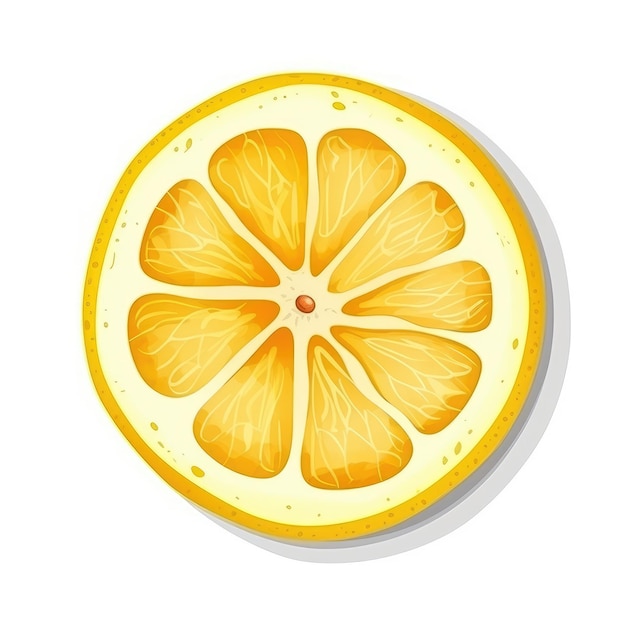 Autocollant citron isolé ai généré