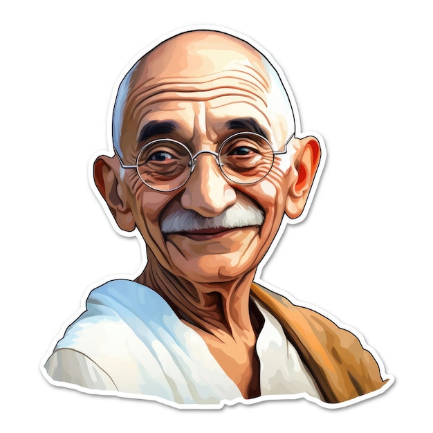 Autocollant du Mahatma Gandhi