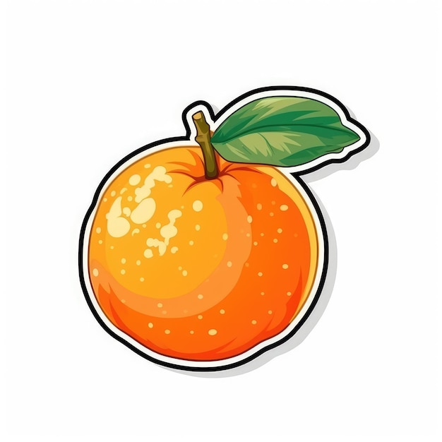 Autocollant de fruit orange généré par ai