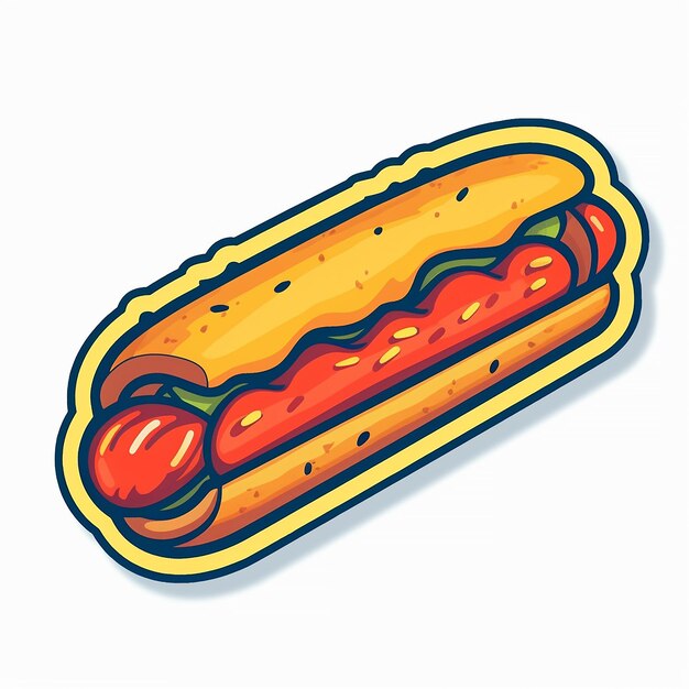 un autocollant de hot-dog