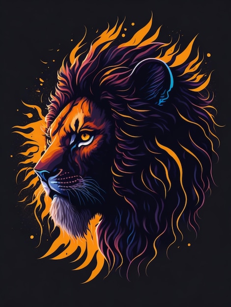 autocollant de lion pour le design d'un t-shirt