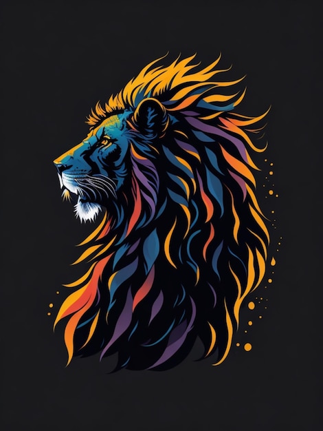 autocollant de lion pour le design d'un t-shirt