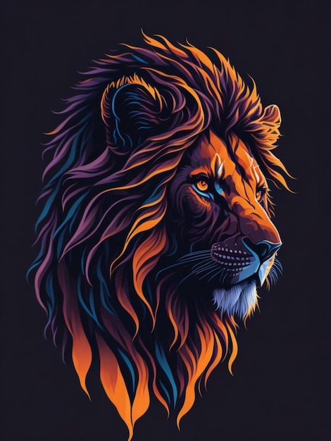 autocollant de lion pour le design d'un t-shirt