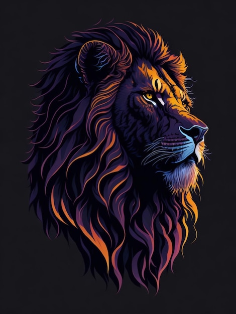 autocollant de lion pour le design d'un t-shirt