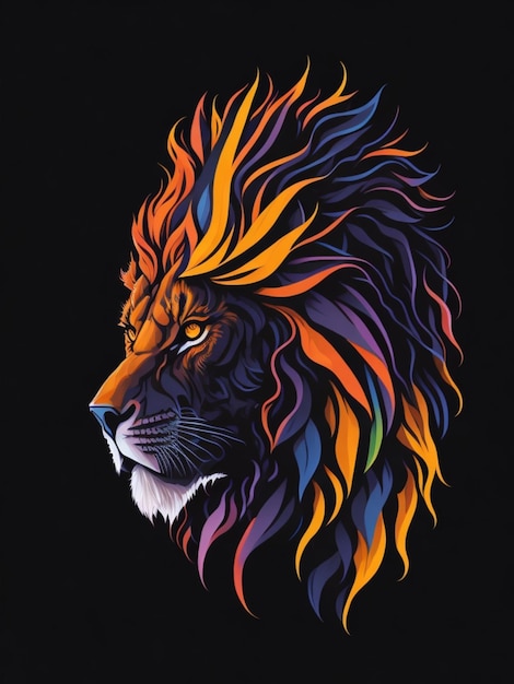 autocollant de lion pour le design d'un t-shirt