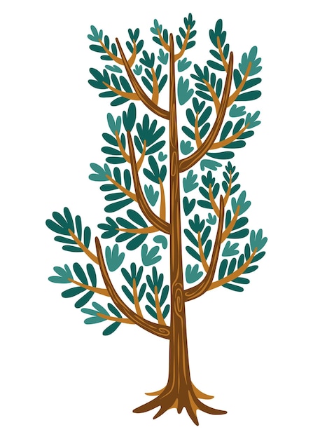 Autocollant png de l'arbre illustration de la nature fond transparent