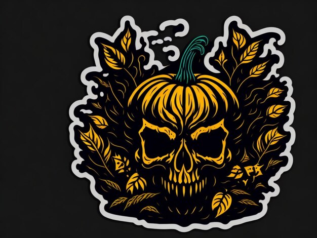 Un autocollant de pompage d'Halloween pour t-shirt