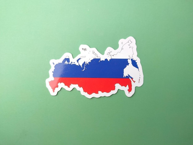 Autocollants du drapeau russe sur fond vert