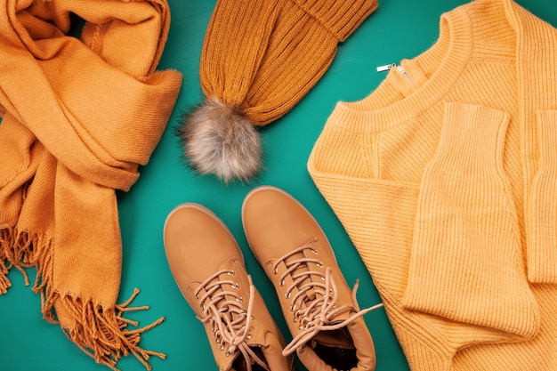 Automne confortable, magasinage de vêtements d&#39;hiver