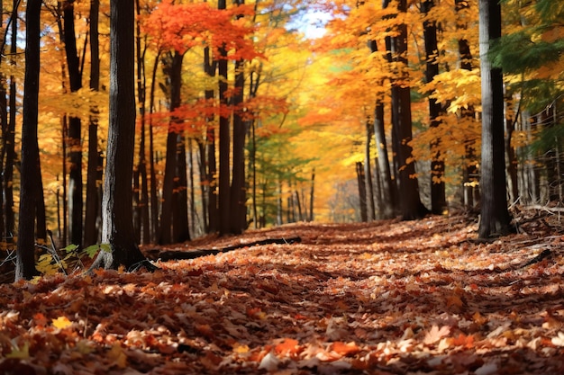 automne dans la forêt génératif Ai