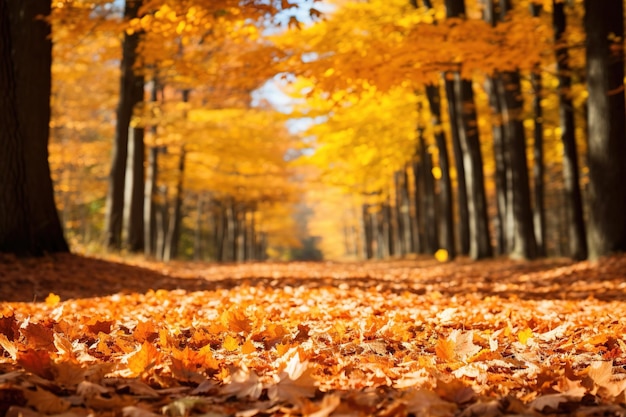 automne dans la forêt génératif Ai