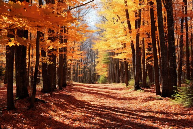 automne dans la forêt génératif Ai