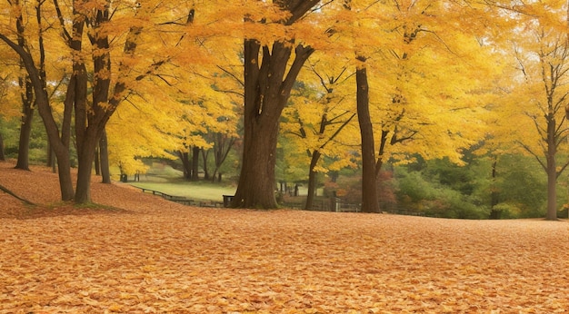automne dans le parc arbres dans le parc saison d'automne scène d'automme dans le parc feuilles d'automle