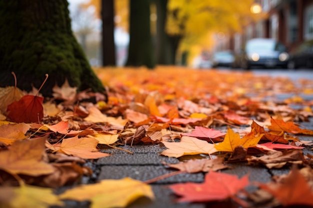 Photo l'automne impressionnant les trottoirs colorés de burlington au vermont états-unis ar 32
