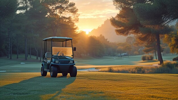 Une automobile utilisée pour jouer au golf