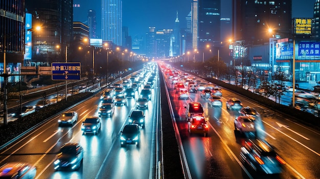 Photo une autoroute avec un panneau disant 