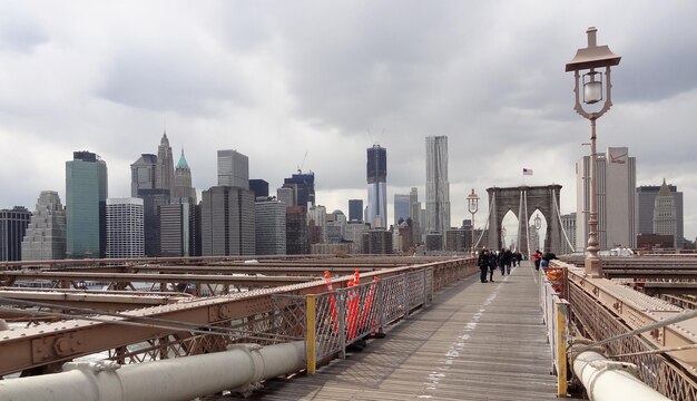 autour du pont de Brooklyn à New York