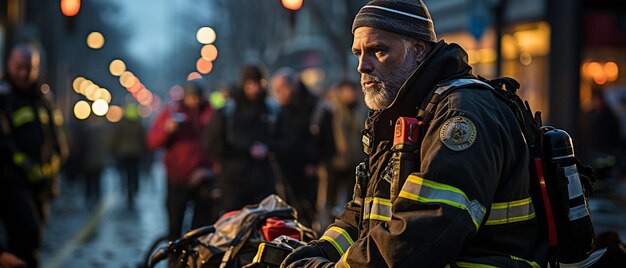 Autour d'un piéton renversé par une voiture sur la route, les secours se sont rassemblés