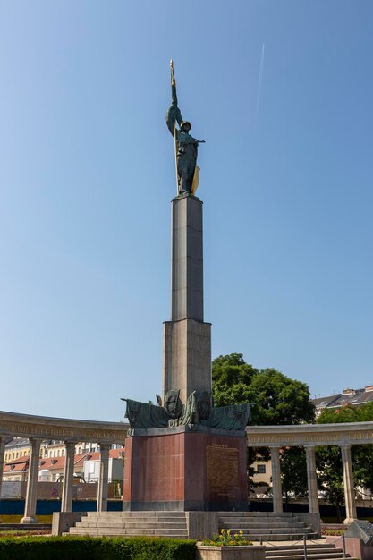 Autriche Vienne 19 juin 2023 Monument aux héros de l'Armée rouge à Vienne sur la place Schwarzenberg