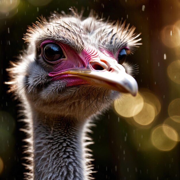 Photo l'autruche est un animal sauvage vivant dans la nature et faisant partie de l'écosystème.