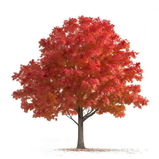 Autumn Blaze Maple isolé sur fond blanc générer ai