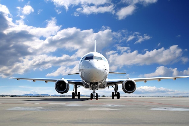 l'avant d'un avion blanc avec les fenêtres baissées