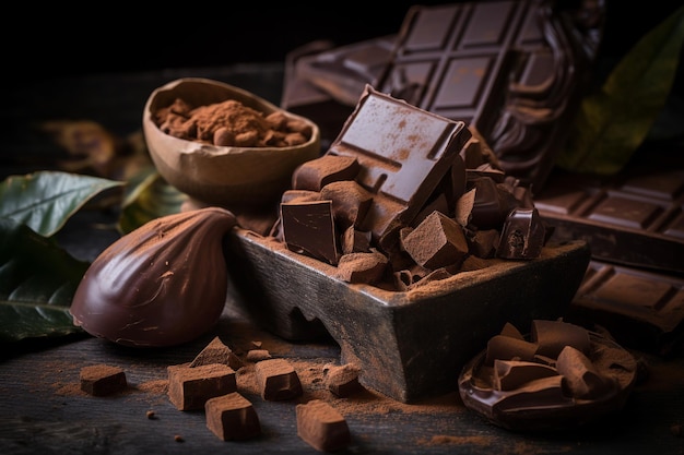 Photo avantages pour la santé du cacao ses propriétés antioxydantes à son rôle dans la réduction des maladies cardiovasculaires