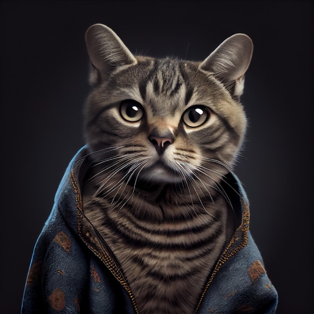 Avatar de chat 3D pour les jeux en ligne ou l'avatar de compte Web