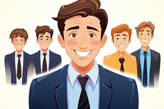 avatar de personnage d'un employé de bureau masculin