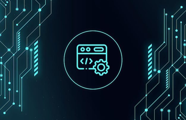 Avenir pour les programmeurs et les ingénieurs du monde codant le futur concept cybernétique