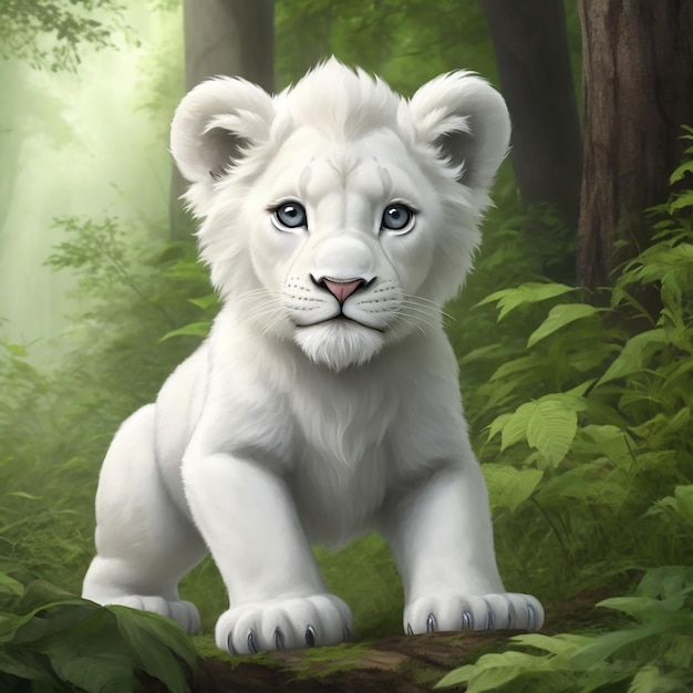 L'aventure d'un bébé lion blanc en 3D