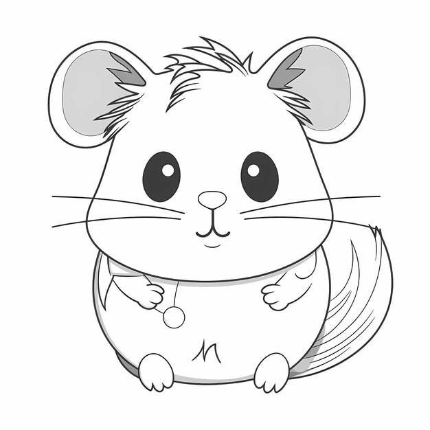 Photo l'aventure de coloration du hamster de dessins animés moderne chic et effronté