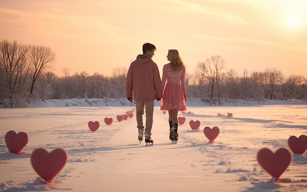 Une aventure de patinage sur glace pour la Saint-Valentin