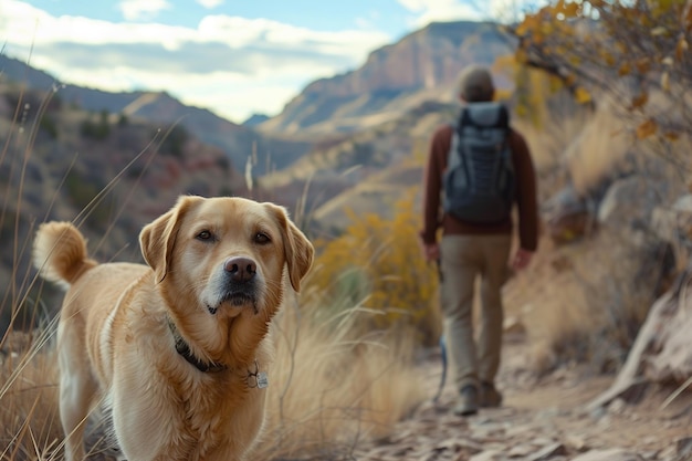 Photo une aventure en plein air avec un chien