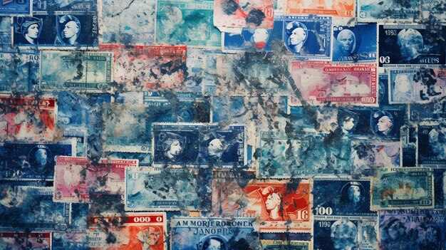 Aventures dans la collection de timbres à l'aquarelle