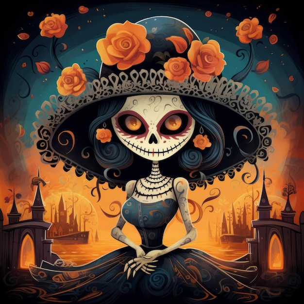 Les aventures enchanteuses du jour des morts Catrina dessin animé