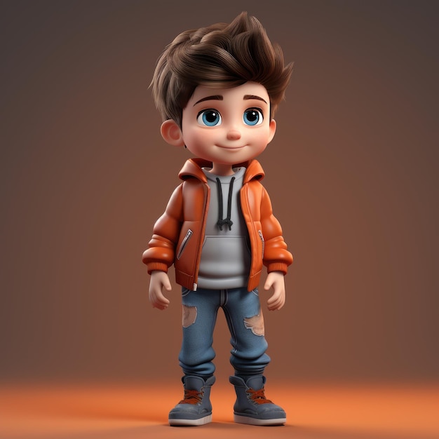 Les aventures irrésistiblement charmantes d'un beau garçon de dessin animé en 3D dans le style C4D de Pixar