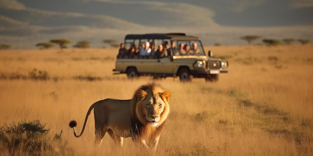 Photo aventures de safari sauvage à la découverte de la faune majestueuse d'afrique