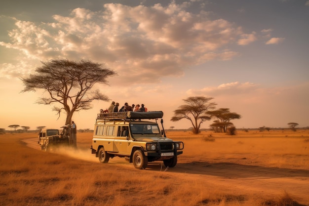 Photo aventures de safari sauvage à la découverte de la faune majestueuse d'afrique