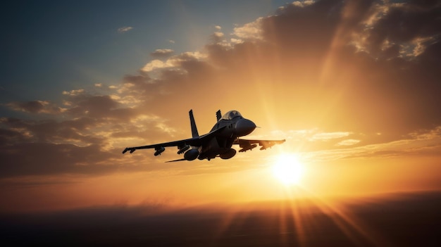 Avion de chasse planant dans le ciel