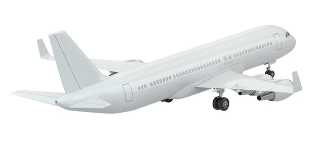 Avion sur fond blanc isolé image tridimensionnelle
