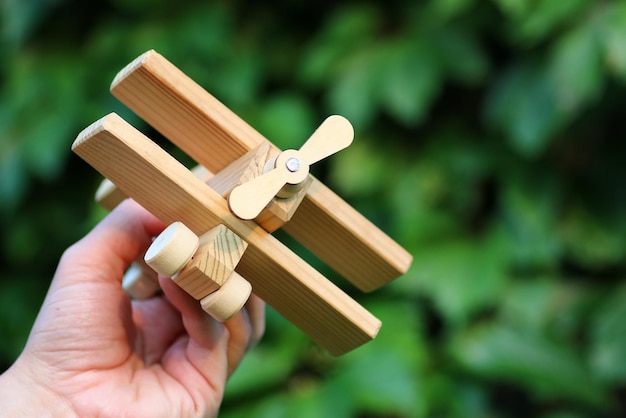 Avion Jouet En Bois