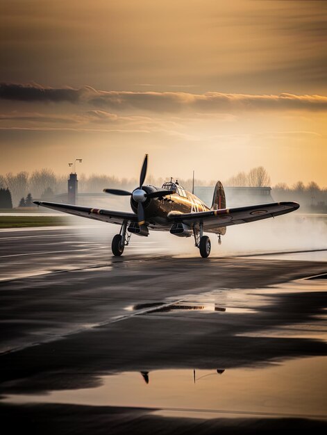 Photo un avion avec le numéro 3 sur la queue décolle