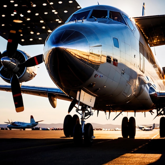 Photo avion de transport aérien pour le transport de passagers