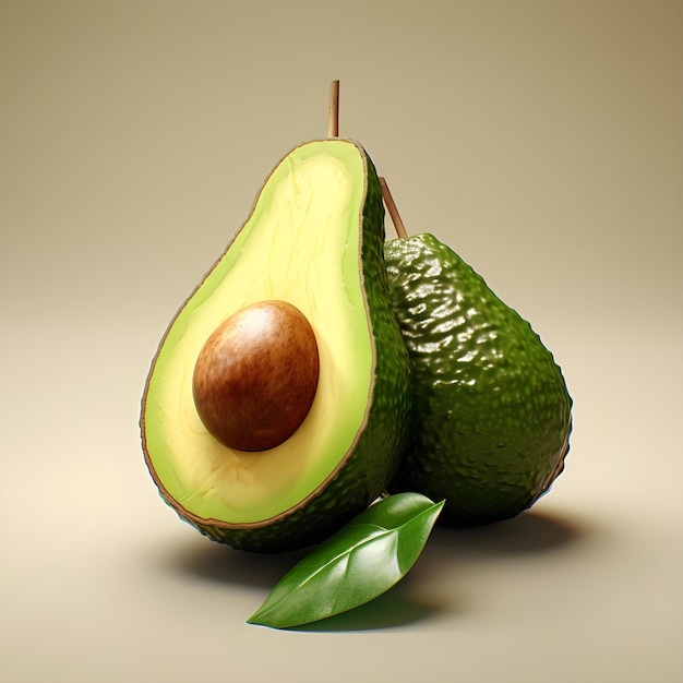 Photo avocado sur un fond clair