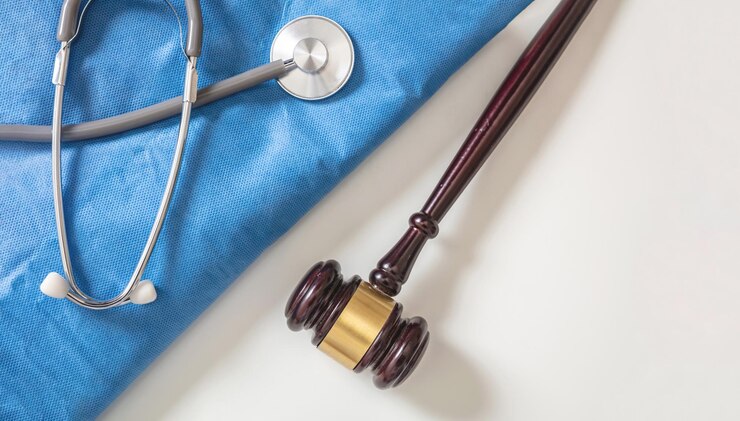 Avocat de blessures corporelles pour faute médicale Concept de santé et de droit