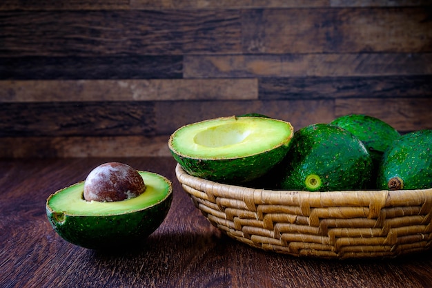 Avocat dans un panier