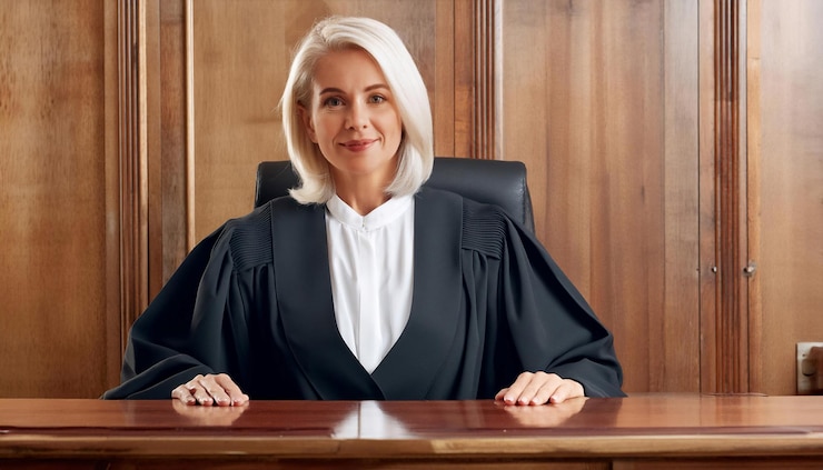 Photo un avocat dans une salle d'audience représentant la justice