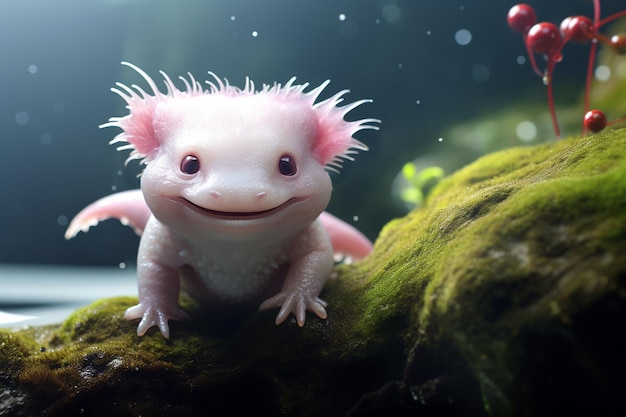 Un axolotl captivant avec son sourire attachant et 00028 03