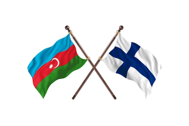 L'Azerbaïdjan contre la Finlande deux pays drapeaux fond